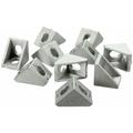 10Pcs Support De Joint D'Angle En Aluminium à Angle Droit Gris 20Mm Garnitures De Meubles Clous Vis