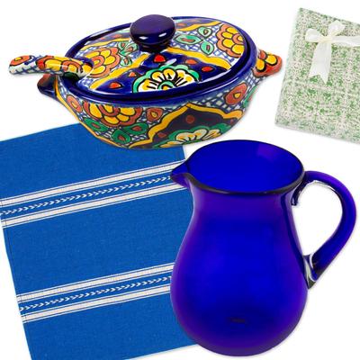'Handcrafted Blue-Toned Traditional Curated Gift Set'