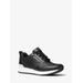 Michael Kors Allie Stride Leather and Nylon Trainer Black 9