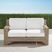 St. Kitts Loveseat in Weathered Teak with Cushions - Vista Boucle Alabaster, Quick Dry - Frontgate