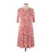 Old Navy Casual Dress: Red Floral Motif Dresses - Women's Size Small