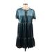 LC Lauren Conrad Casual Dress - Popover: Teal Dresses - Women's Size Medium