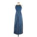 Ann Taylor LOFT Casual Dress - Maxi: Blue Dresses - Women's Size 2X-Small