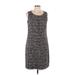 Talbots Casual Dress - Sheath: Gray Tweed Dresses - Women's Size 10