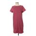 Banana Republic Casual Dress - Shift: Red Stripes Dresses - Women's Size X-Small