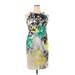 Elie Tahari Casual Dress - Sheath: Green Baroque Print Dresses - Women's Size 14