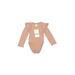 Zara Baby Long Sleeve Onesie: Tan Tweed Bottoms - Size 9-12 Month