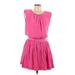 Do & Be Casual Dress - DropWaist: Pink Solid Dresses - New - Women's Size Large