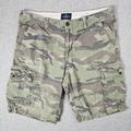 American Eagle Outfitters Shorts | American Eagle Outfitters Cargo Camo Shorts 35 Large Long Board 10" | Color: Green | Size: 35