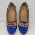 Nine West Shoes | Nine West Patent Flat Shoes - Sz 8 | Color: Blue/Tan | Size: 8