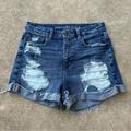 American Eagle Outfitters Shorts | American Eagle Distressed Mom Shorts | Color: Blue | Size: 8