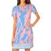 Lilly Pulitzer Dresses | Lilly Pulitzer Declan Dress Blue Print Print Size Xs | Color: Blue/Pink | Size: Xs