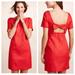 Anthropologie Dresses | Anthropologie Meave Bow Back Shift Dress In Red | Color: Red | Size: 6