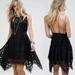 Free People Dresses | Free People Just Like Honey Black Lace Dress | Color: Black | Size: 4