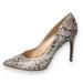 Jessica Simpson Shoes | Jessica Simpson Haneh Pump Closed Toe Snakeskin Print Pointed Toe Size 10 | Color: Black/Tan | Size: 10