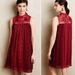 Anthropologie Dresses | Anthropologie Niki Mahajan Amara Swing Dress Burgundy Red Pink Size 6 | Color: Pink/Red | Size: 6