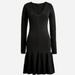 J. Crew Dresses | J.Crew Large Black Ruffle Hem Transitional Sweater Dress Nwt | Color: Black | Size: L