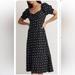 Madewell Dresses | Madewell Midi Puff Sleeve Dress | Color: Black | Size: 2p