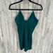 Free People Dresses | Intimately Free People Blue Green Bodycon Mini Plunge Dress Skinny Strap | Color: Blue/Green | Size: M