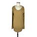 Free People Dresses | Free People Beach Ribbed Knit Tunic Mini Dress Brown Neutral Women's Medium | Color: Brown/Tan | Size: M