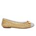 Tory Burch Shoes | Boho Tory Burch Carlyle Woven Crochet Silver Gold Ballet Flats Size 7.5 | Color: Gold/Silver | Size: 7.5