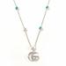 Gucci Jewelry | Gucci Double G 527399 J8474 8517 Necklace Silver 925 Blue Topaz Mother Of Pea... | Color: Silver | Size: Os