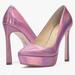 Jessica Simpson Shoes | Jessica Simpson Womens Jariah Iridescent Almond Toe Platform Heels Size 7 Shoes | Color: Pink | Size: 7