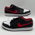 Nike Shoes | Men's Size 11 Jordan 1 Low Red White Refurb (553558 063) Sneaker Hype Trainer | Color: Black/Red | Size: 11