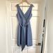 J. Crew Dresses | J Crew Dress Sleeveless Formal Bridesmaid Size 4 Faux Wrap Blue Ribbon Sash | Color: Blue | Size: 4