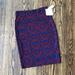 Lularoe Skirts | Nwt Lularoe Cassie Skirt, Blue And Red, Size S | Color: Blue/Red | Size: S