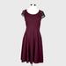 Anthropologie Dresses | Anthropologie Deletta Interspersed Ponte Dress Plum Wool Blend Lace Size Medium | Color: Purple | Size: M