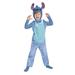 Disney Costumes | Nwt Disney Kids Size 3t-4t Stitch Jumpsuit Character Hood Blue Halloween Costume | Color: Blue | Size: 3t/4t