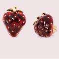 Kate Spade Jewelry | Kate Spade Tutti Fruity Strawberry Stud Earrings | Color: Gold/Red | Size: Os