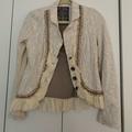 Free People Jackets & Coats | Nwt Free People 3 Buttoned Cream Jacket | Color: Cream | Size: 4