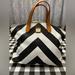 Dooney & Bourke Bags | Dooney & Bourke Olivia Black And White Chevron Tote Bag, Excellent Condition | Color: Black/White | Size: Os