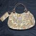 Giani Bernini Bags | Giani Bernini Glazed Canvas Paisley Tote Handbag With Cosmetic Case Nwot | Color: Cream/Tan | Size: Os