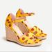 J. Crew Shoes | Nwt Edie Parker X J. Crew Strawberry Wedge Sandals | Color: Red/Yellow | Size: 8.5