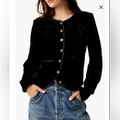 Free People Jackets & Coats | Becky Stretch Velvet Jacket Free People | Color: Black/Gold | Size: Xs