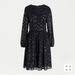 J. Crew Dresses | Nwt J. Crew A-Line Dress In Metallic Dot Jacquard Winter Dress Size 00 Xs | Color: Blue | Size: 00