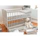 White Cot Bed Baby Cot Bed 140x70cm with Drawer and a Sprung Mattress.