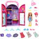 Barbie Chelsea Puppe und Kleiderschrank-Spielset mit Kleidung und Accessoires, 17-teiliges Set, faltbar zum Spielen für unterwegs und zum Verstauen, HXN03