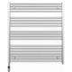 800mm Wide Chrome Electric Bathroom Towel Rail Radiator Heater With AF Thermostatic Electric Element UK Pre-Filled (800 x 1000 mm)