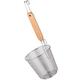 ZZYQDRTT Stainless Steel Mesh Pasta Basket with Wooden Handle - Kitchen Strainer for Noodles and Spaghetti - Fine Sieve for Home Cooking