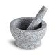 ZUOZUIYQ Granite Mortar and Pestle - Natural Unpolished, Safe Mortar and Pestle Set, 6.7 Inch Large, Excellent for Grinding Fresh Spices and Herb