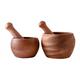 Wooden Multi-Purpose Mortar and Pestle Set - Ideal for Grinding and Crushing Spices, Garlic, and More