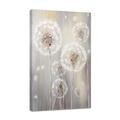 CCWACPP Dandelion Wall Art Neutral Plant Painting White Dandelion Pictures Flower Floral Canvas Print Rustic Home Bathroom Bedroom Decor Framed (C, (40.00 x 60.00 cms))