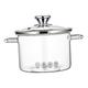 YWJLQH Glass Saucepan Set with Lid for Stovetop Cooking, Multi, 1.3L