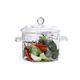 Glass Saucepan with Lid 1.2L 1.4L 1.8L Microwave Safe Heat-Resistant Instant Glass Noodle Bowl Cooking Pot with Lid and Handles, Transparent (1.4 L)