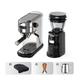 BAFFII Semi Automatic Coffee Maker Cafetera 19 Bar Inox Super Slim ESE POD& Powder Espresso Cappuccino Machine Hot Water Coffee Machines (Color : H11G3 Jug Mat Tamper, Size : EU)