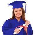 Blandoom Graduation Cap and Gown Set for Kids Graduation Gifts Preschool Nursery Ceremony Costume Sets for Child Gown Age 2-12 Kids and Red With Girl Inch Children 4Pcs